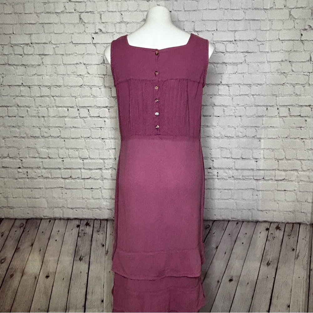 Eucalyptus Handmade in Guatemala Mauve Purple Sleeveless Maxi Dress Size L - Picture 6 of 11